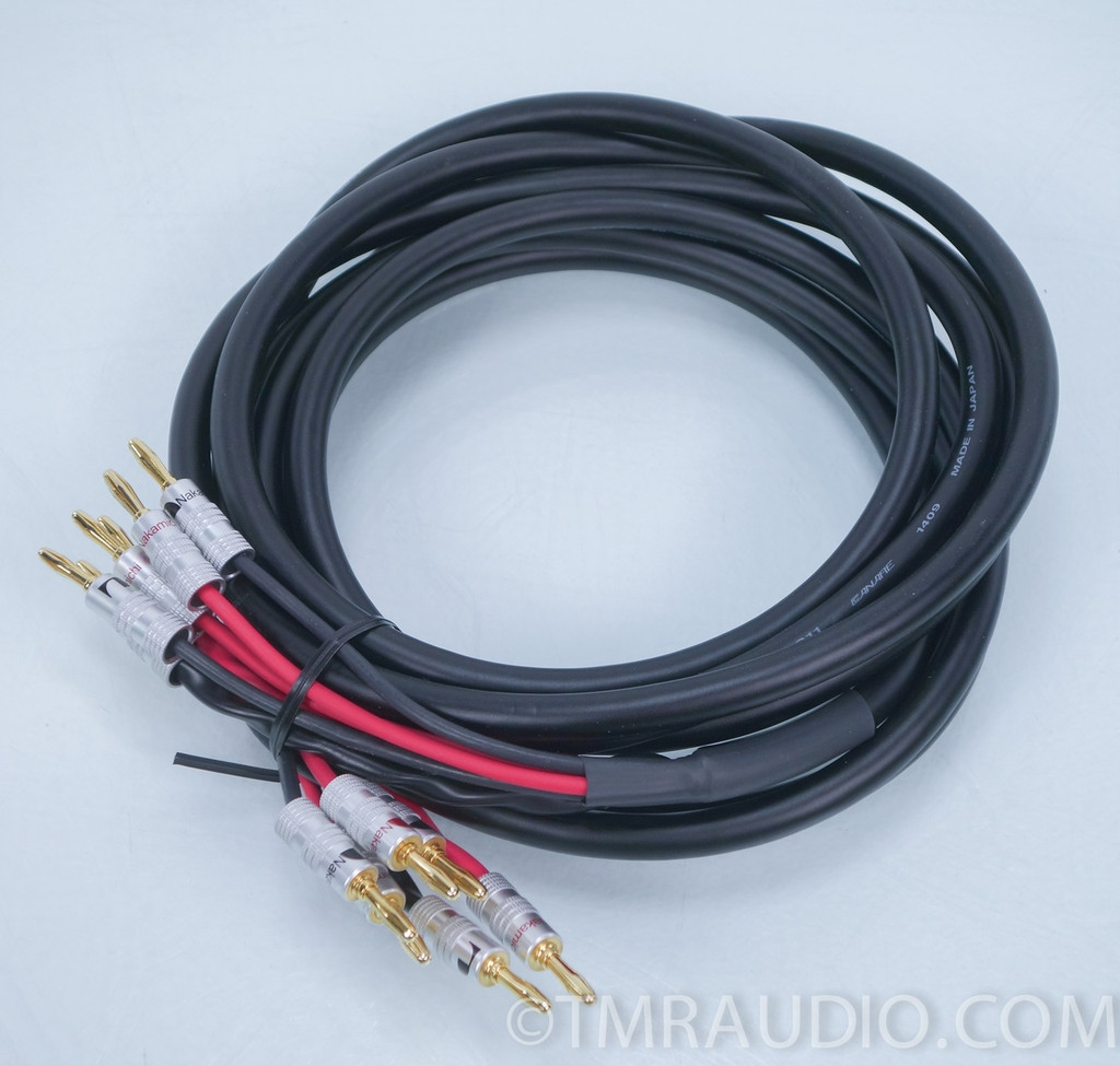Canare 4S11 Biwire Speaker Cables; 8 ft. Pair w/ Nakamichi Banana