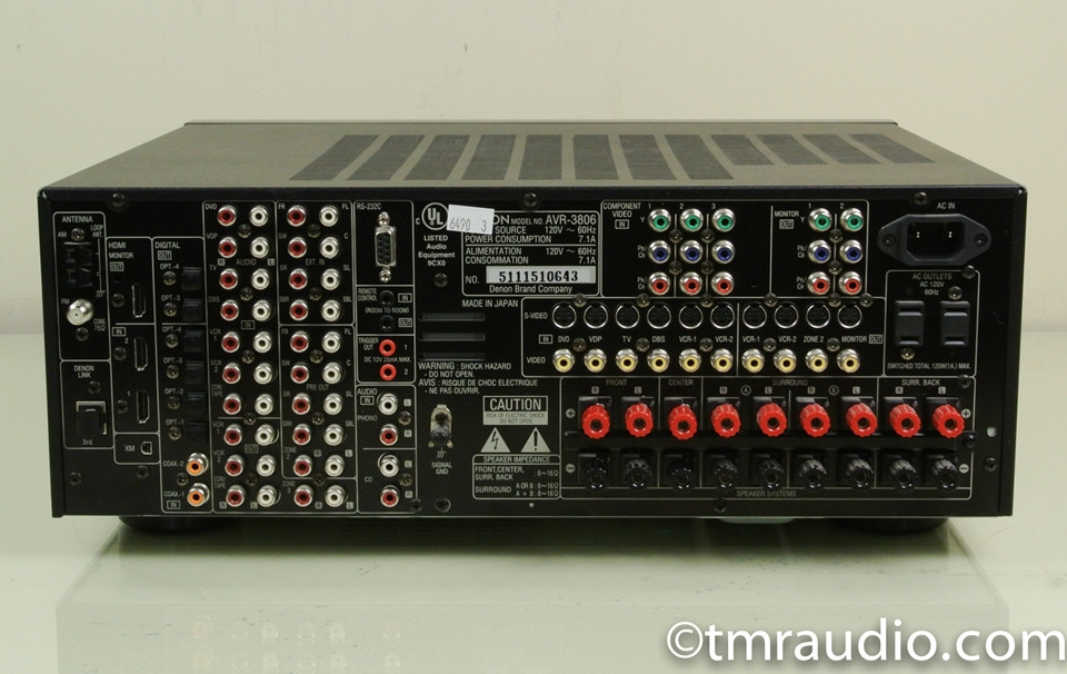 Denon AVR-3806 Home Theater Receiver; Exceptional Condition - The Music
