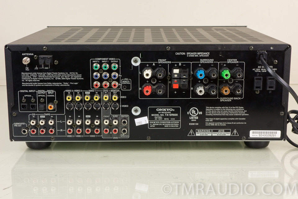 Onkyo TX-SR600 Home Theater Receiver - The Music Room