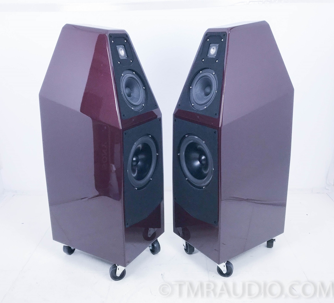 Wilson Audio Sophia Floorstanding Speakers; Carmen Red With Flakes