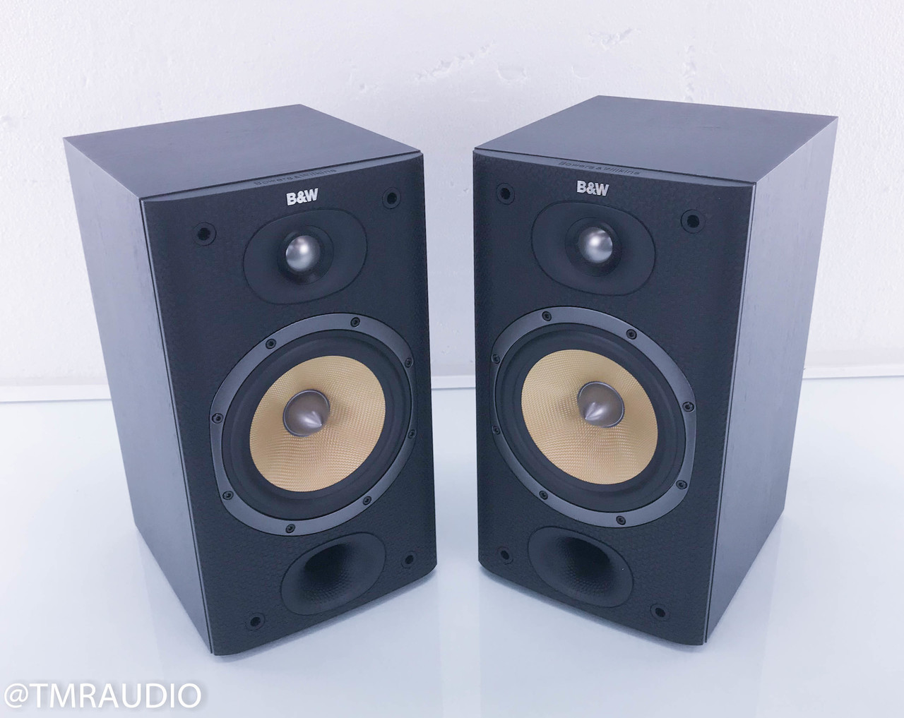 B&W DM601 S3 Bookshelf Speakers; Black Pair; Bowers