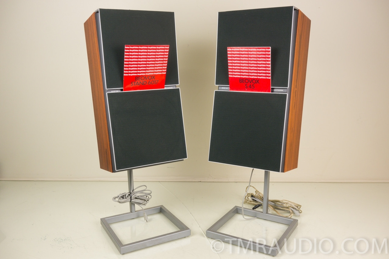 B&O Beovox S45 Speakers w/ Stands Bang & Olufsen; New Foam