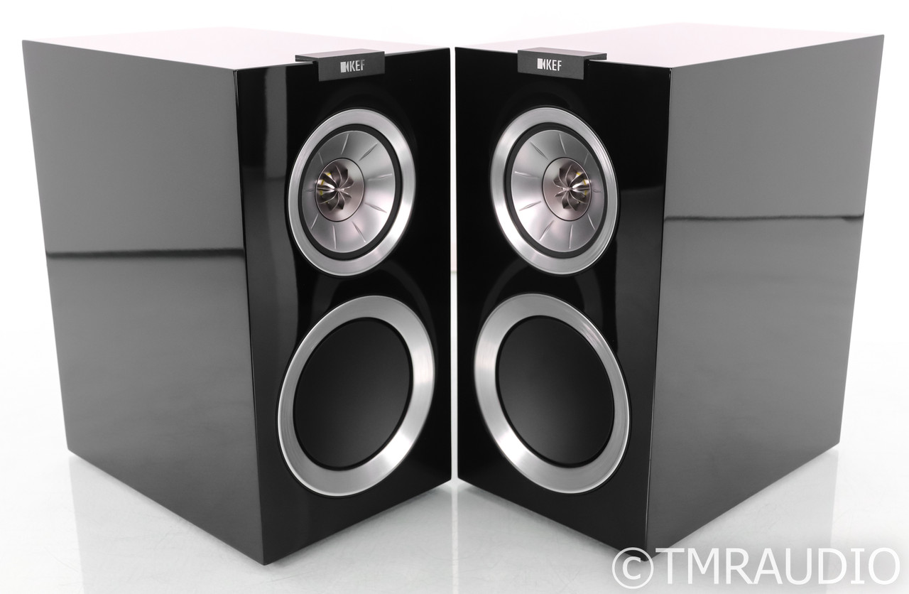 KEF R300 Bookshelf Speakers; Reference 300; Black Pair