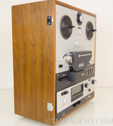 AKAI X-360D Vintage Reel to Reel Tape Recorder in Wood Cabinet AS-IS