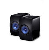 KEF LS50 Wireless Bookshelf Speakers; LS50W; Gloss Black / Blue Pair (New) KEF LS50 Wireless Bookshelf Speakers; LS50W; Gloss Black / Blue Pair (New)