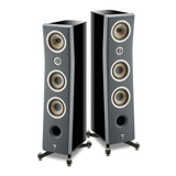 Focal Kanta No2 Floorstanding Speakers, black high gloss and dark grey pair