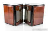 Studio Electric Monitor Bookshelf Speakers; Walnut Pair w/ Art Deco Grills