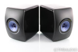 KEF LS50W Wireless Powered Bookshelf Speakers; Black/Blue; Remote