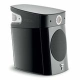 Focal Sopra N°1 2-Way High-End Bookshelf Speakers, black lacquer side profile with grill