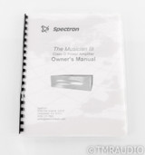 Spectron Musician III Mk 2 Stereo / Mono Power Amplifier; 3 Mark II; V-Cap Upgrade