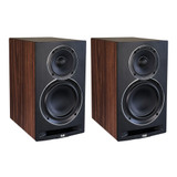 ELAC Uni-Fi Reference UBR62 Bookshelf Speaker Pair, satin black with walnut sides