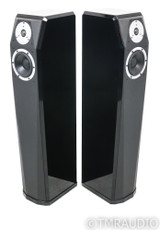 Peak Consult Princess V Signature Floorstanding Speakers; Black & Leather Pair