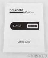 Bel Canto e.One DAC 3 D/A Converter; DAC3; Silver (No Remote) (SOLD)