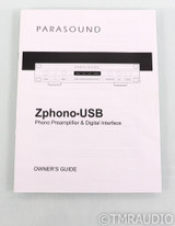 Parasound Zphono-USB MM / MC Phono Preamplifier; A/D Converter; Black