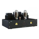 Lab12 Suono Tube Power Amplifier, matt black rear panel angled view