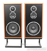 KLH Model Five Floorstanding Speakers; Mahogany Pair w/ Stands (Open Box)