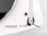 Thorens TD 209 Belt Drive Turntable; White; TAS 267 MM Cartridge (Unused)