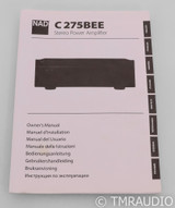 NAD C275-BEE Stereo Power Amplifier; Graphite