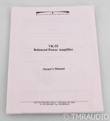 BAT VK-55 Stereo Tube Power Amplifier; VK55; Black