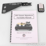 VPI Classic Signature Belt Drive Turntable; Black; JMW-3D 10" Tonearm (No Cart)