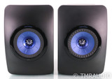 KEF LS50 Wireless Bookshelf Speakers; Black / Blue Pair; Remote; LS50W