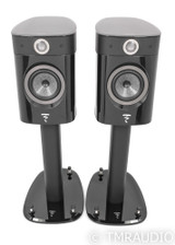 Focal Sopra No. 1 Bookshelf Speakers; Black Lacquer Pair w/ Stands; N1
