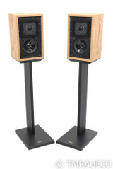 Rogers LS3/5A Bookshelf Speakers; Olive Pair w/ Stands