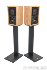 Rogers LS3/5A Bookshelf Speakers; Olive Pair w/ Stands