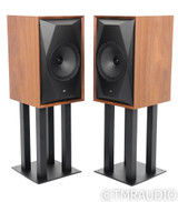 MoFi SourcePoint 10 Bookshelf Speakers; Walnut Pair; Stands (Open Box)