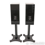 Perlisten R5m Bookshelf Speakers; Black High Gloss Pair with Stands; R5 Monitor