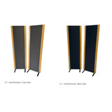 Magnepan 2.7i Planar Magnetic Floorstanding Speakers finish options, gold aluminum trim with black fabric and gold aluminum trim with grey fabric