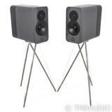 Q Acoustics Concept 300 Bookshelf Speakers; Silver/Ebony Pair (Demo w/ Warranty)