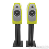 EgglestonWorks Nico EVOlution Bookshelf Speakers; Golf Yellow; w/ Stands