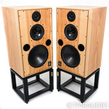 Harbeth 40.2 40th Anniversary Edition Monitors; Olive Pair w/ Ton Trager Stands