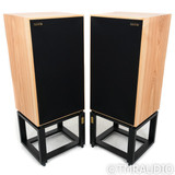 Harbeth 40.2 40th Anniversary Edition Monitors; Olive Pair w/ Ton Trager Stands