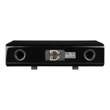 ELAC Vela 2.0 VCC401 Center Channel Speaker, gloss black rear view, binding posts and bass ports