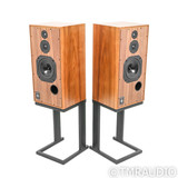 Harbeth Super HL5+ 40th Anniversary Bookshelf Speakers; Walnut Pair w/ Stands