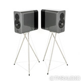 Q Acoustics Concept 300 Bookshelf Speakers w/ Stands; Silver Ebony Pair