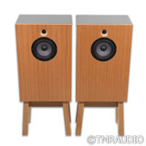 Devore Fidelity O/Baby Bookshelf Speakers; White Oak Pair with Stands