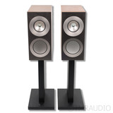 KEF Reference 1 Meta Bookshelf Speakers; Walnut Pair with Stands (SOLD)