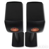 KEF LS50 Wireless II Active Bookshelf Speakers; Carbon Black Pair w/ Stands