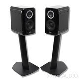 TAD ME1 Bookshelf Speakers; Gloss Black Pair with Stands