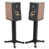 Focal Kanta No. 1 Bookshelf Speaker; Walnut Grey Pair w/ Stands