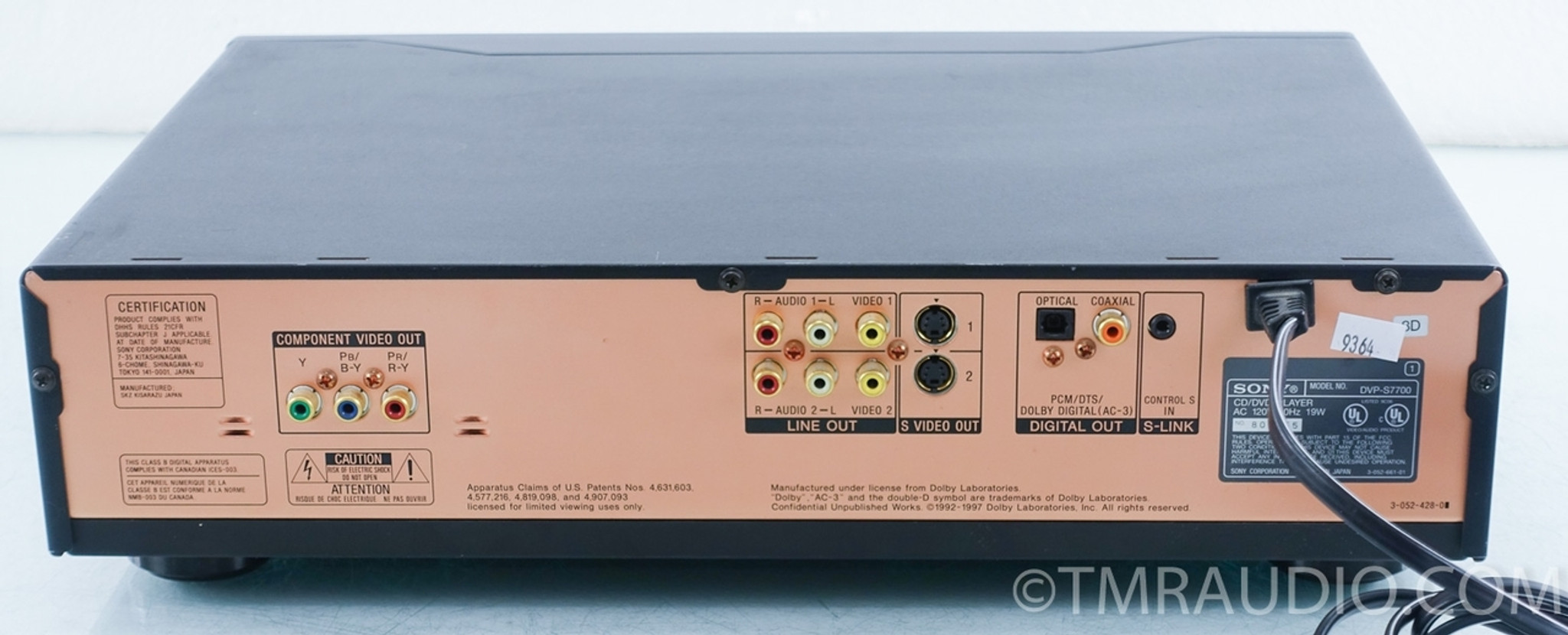 Sony DVP-S7700 CD / DVD Player - The Music Room