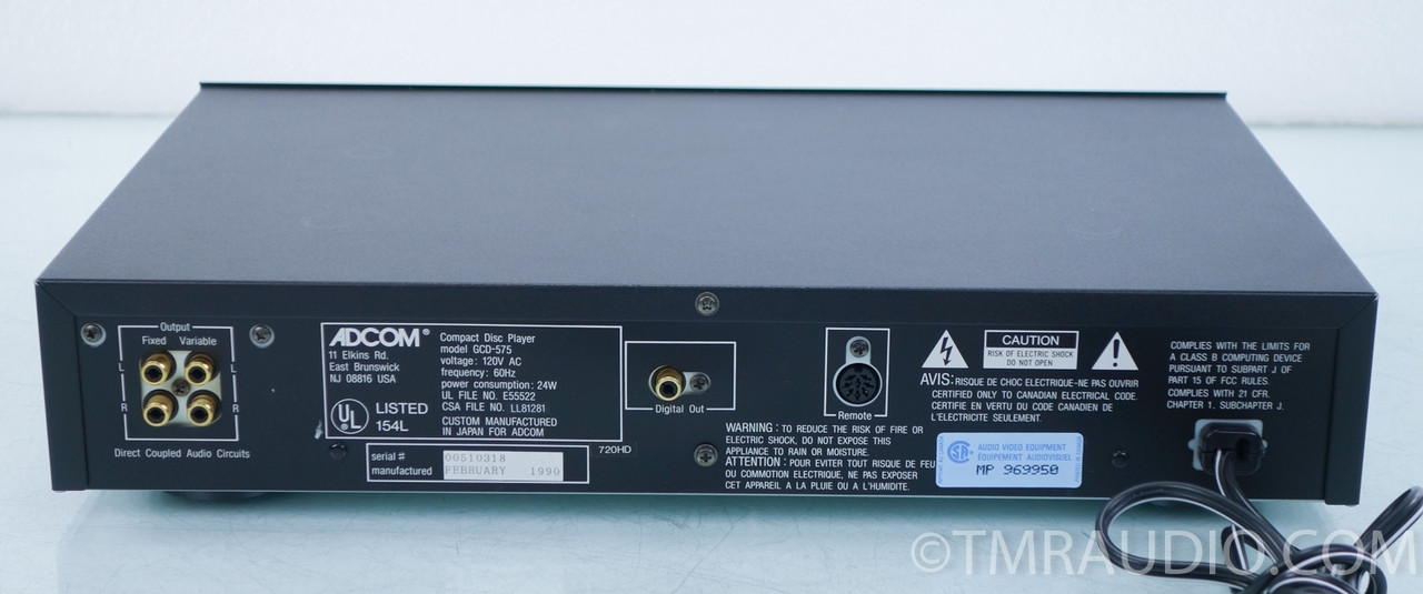 Adcom GCD-575 Single Disc CD Player