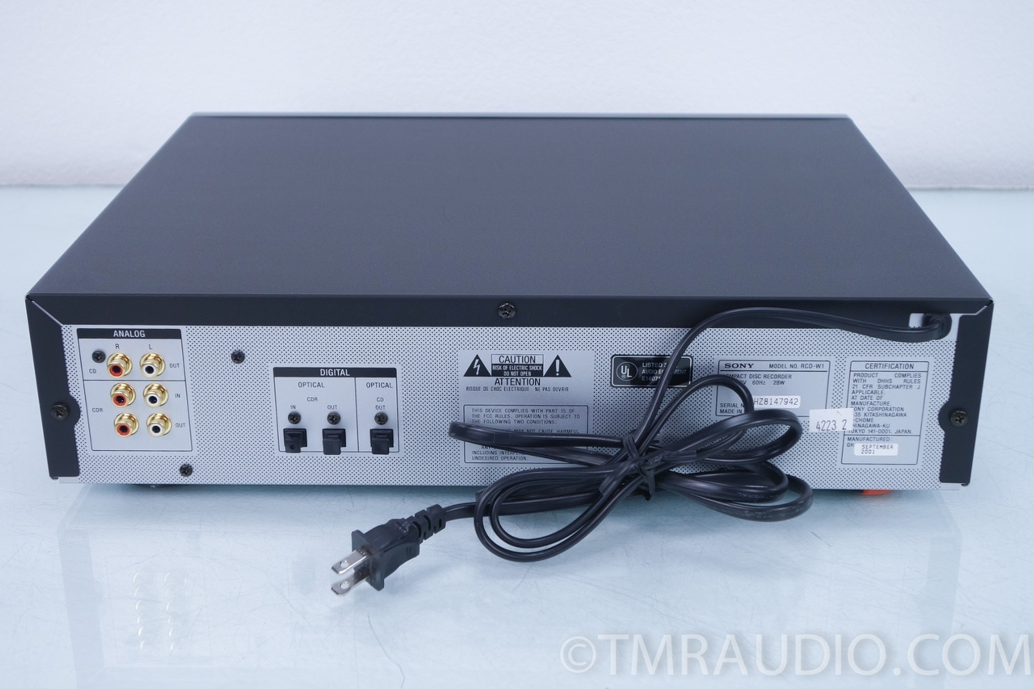 Sony RCD-W1 Dual Disc CD Recorder; Dual Deck Player - The