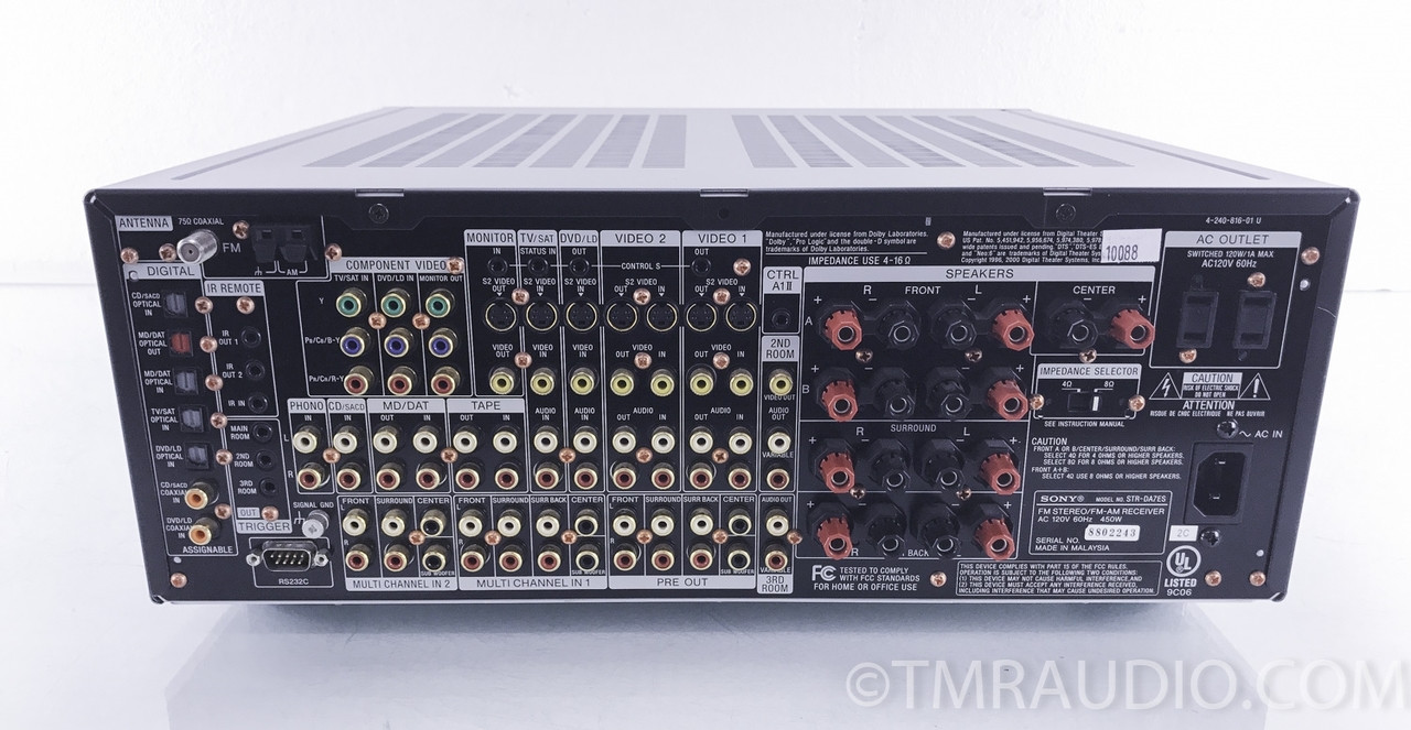 Sony STR-DA7ES 7 Channel Home Theater Receiver; STRDA7ES (No remote ...