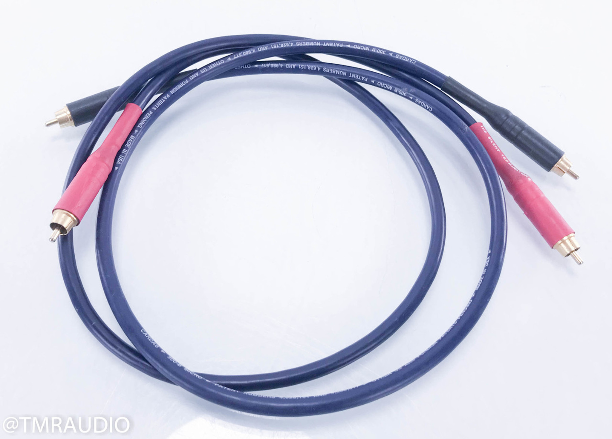 Cardas 300B MicroTwin RCA Cables; 1m Pair Interconnects