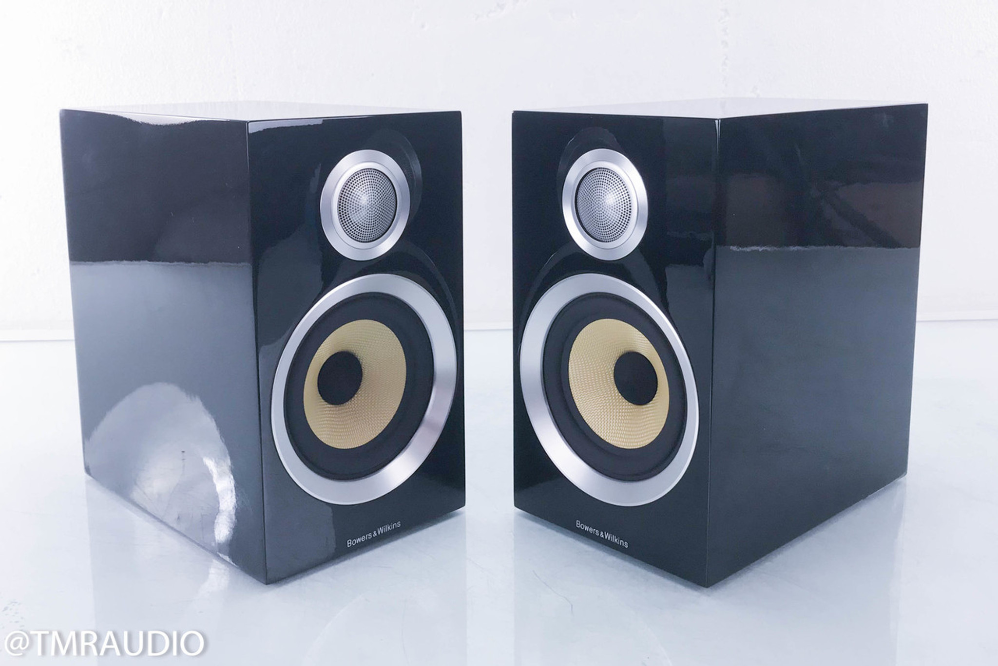 B&W CM1 S2 Bookshelf Speakers; Piano Black Pair