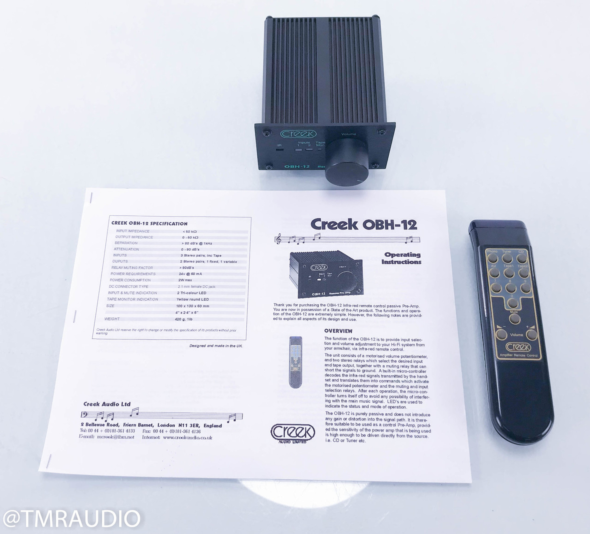 Creek OBH-12 プリアンプ Creek OBH-12 Remote Passive Preamplifier / Pre-Amp in